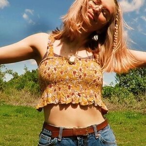 American Eagle Floral Crop Top